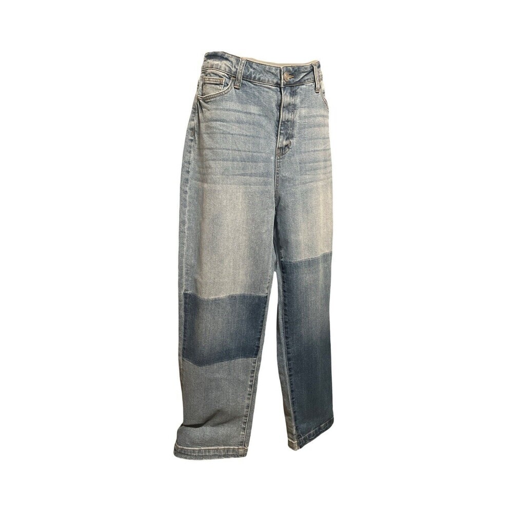 NWT AND NOW THIS Ultra Rise Straight Leg 2Toned Denim Jeans Women’s Plus Size-14 - Picture 4 of 14